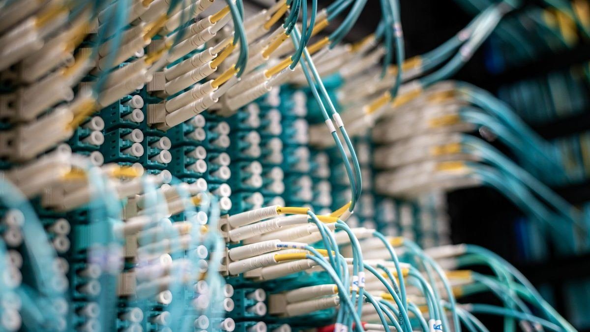 Fibre patch panel carrying voice traffic in a data centre